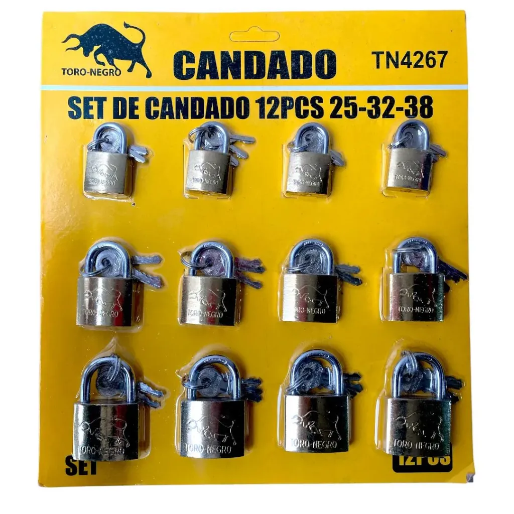 TN4267- SET DE CANDADOS 12PCS (25-32-38)