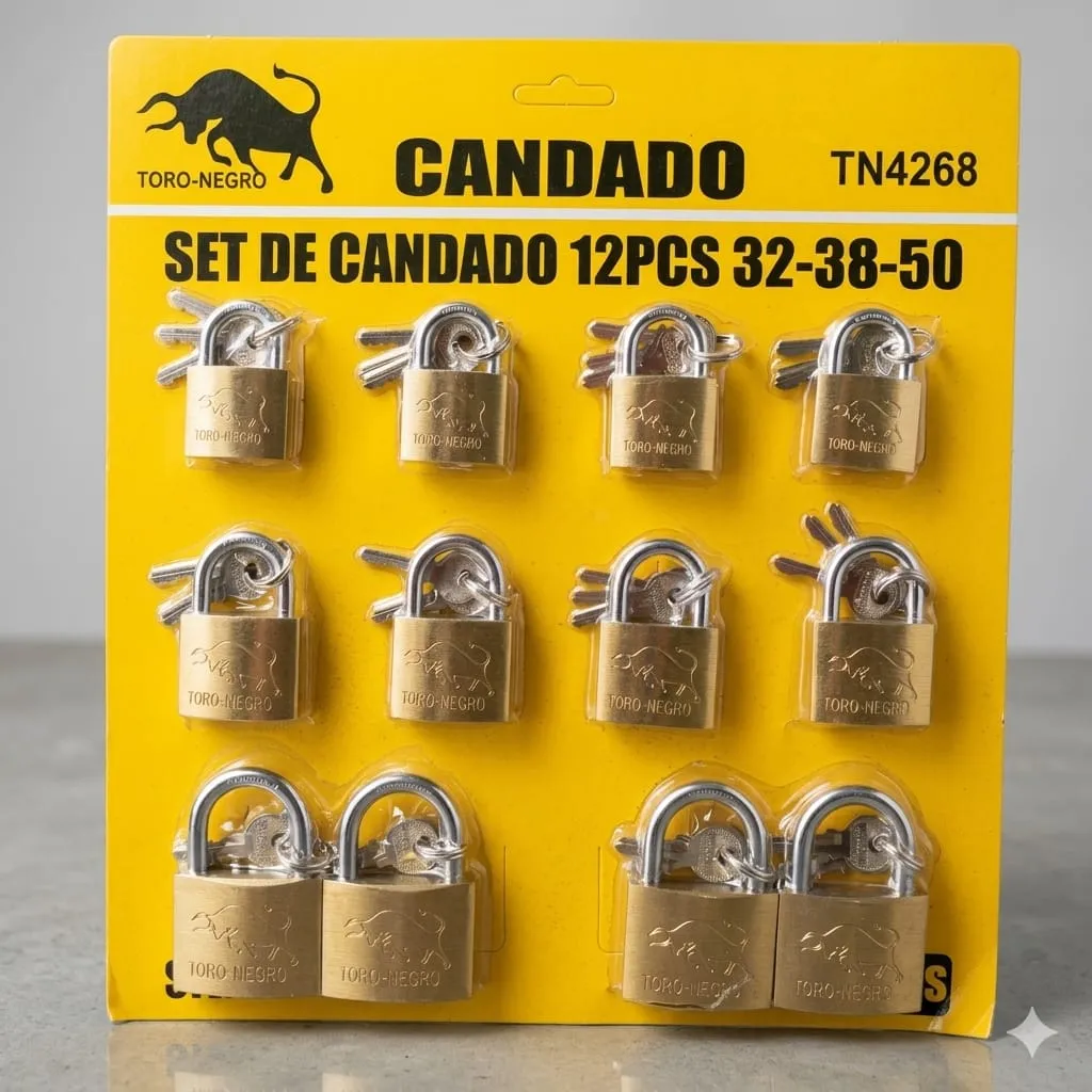 TN4268- SET DE CANDADOS 12PCS (32-38-50)